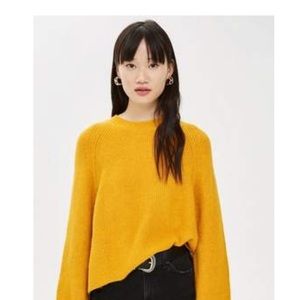 TopShop Mustard Light Weight Knitted Jumper